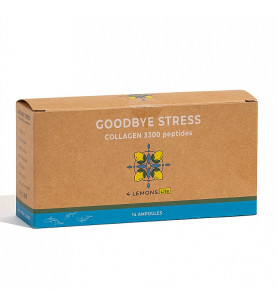 4 Lemons Goodbye Stress Collagen 3300 Peptides / Питьевой коллаген Goodbye Stress, 14 бутылочек