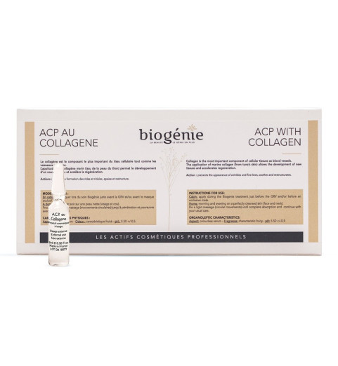 Biogenie (Биожени) A.C.P. Сollagene / Ампулы с коллагеном растительного происхождения (PH 7,0+-0,5), 10 ампул по 3 мл