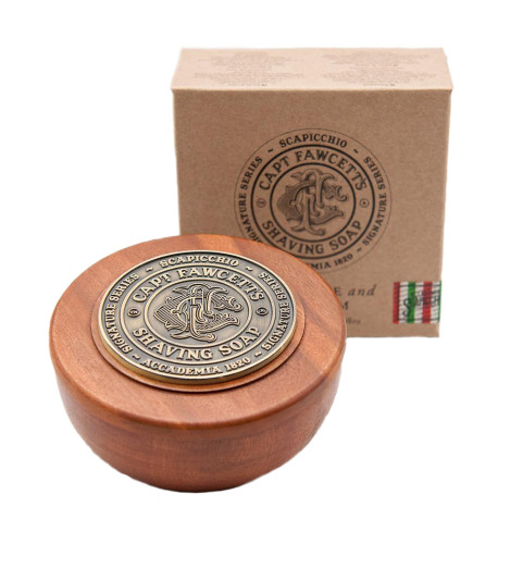 Мыло для бритья Сaptain Fawcett Scapicchio Fig, Olive & Bay Rum Shaving Soap, 110 г Мыло для бритья Сaptain Fawcett Scapicchio Fig, Olive & Bay Rum Shaving Soap, 110 г