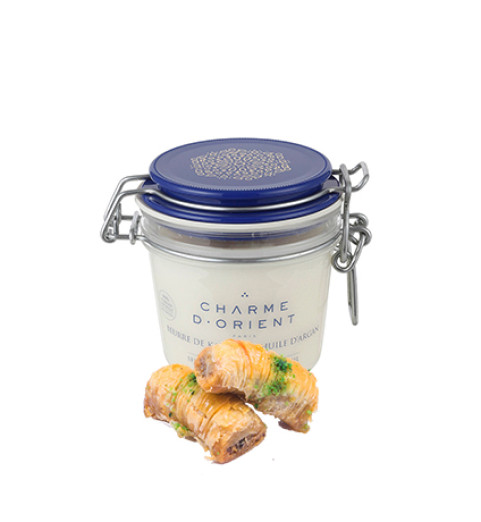 Charme D Orient (Шарм Ориент) Beurre Karite Argan douceurs orientales / Масло карите + аргана с ароматом "Восточные сладости", 200 г Charme D Orient (Шарм Ориент) Beurre Karite Argan douceurs orientales / Масло карите + аргана с ароматом "Восточные сладости", 200 г