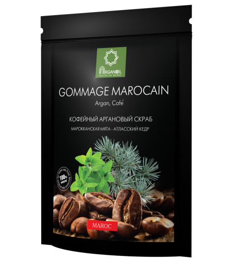 Diar Argana Gommage Marocain / Кофейный скраб с маслом арганы, карите (ши), кокоса Марокканская мята - Атласский кедр, 200г Diar Argana Gommage Marocain / Кофейный скраб с маслом арганы, карите (ши), кокоса Марокканская мята - Атласский кедр, 200г