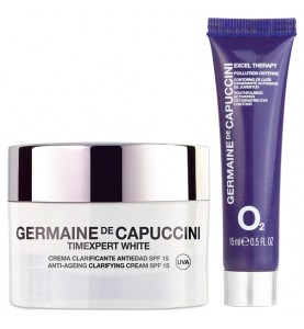 Germaine de Capuccini Набор Trendy Box: ET O2 Крем для кожи вокруг глаз + TE White Крем для коррекции пигментных пятен SPF15, 15 мл+50 мл