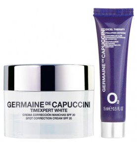 Germaine de Capuccini Набор Trendy Box: ET O2 Крем для кожи вокруг глаз + TE White Крем для коррекции пигментных пятен SPF20, 15 мл+50 мл