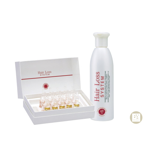 Hair Loss System 3-х фазная система восстановления волос (бокс с ампулами + шампунь), 5 амп + 10 амп по 7мл + 250 мл Hair Loss System 3-х фазная система восстановления волос (бокс с ампулами + шампунь), 5 амп + 10 амп по 7мл + 250 мл