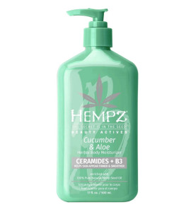 Hempz Beauty Actives Cucumber & Aloe Moisturizer / Молочко для тела с церамидами и В3 Огурец и Алое, 500 мл