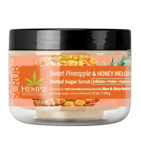 Hempz Sweet Pineapple & Honey Melon Herbal Sugar Scrub / Скраб сахарный для тела Ананас и Медовая Дыня, 176 г Hempz Sweet Pineapple & Honey Melon Herbal Sugar Scrub / Скраб сахарный для тела Ананас и Медовая Дыня, 176 г