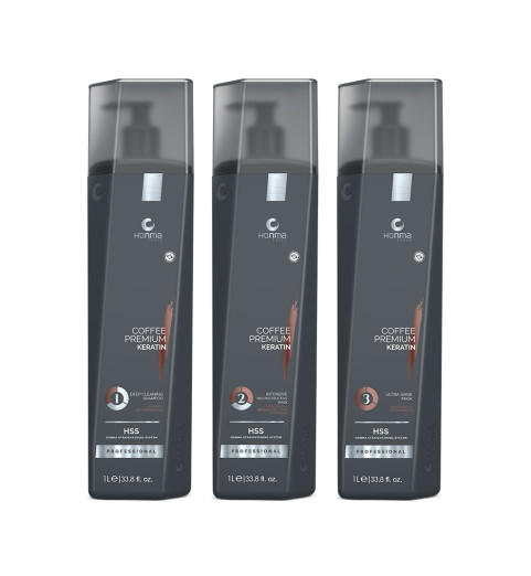 Honma Tokyo Набор для выпрямления волос Coffee Premium, 3*1000 мл Honma Tokyo Набор для выпрямления волос Coffee Premium, 3*1000 мл