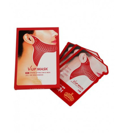 Lamucha V-UP Mask Strong Lifting Chin & Neck / Лифтинг-маска для овала лица и шеи, 3 шт. Lamucha V-UP Mask Strong Lifting Chin & Neck / Лифтинг-маска для овала лица и шеи, 3 шт.