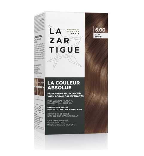 Lazartigue Couleur Absolue - Dark Blond 6.00 / Краска для волос перманентная безаммиачная - Тёмный блондин 6.00 , набор Lazartigue Couleur Absolue - Dark Blond 6.00 / Краска для волос перманентная безаммиачная - Тёмный блондин 6.00 , набор