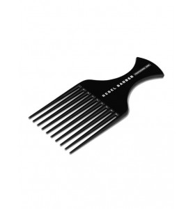 Rebel Barber Afro Comb Total Black / Премиальный гребень-афропик