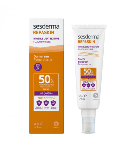 Sesderma Repaskin Invisible Light Texture Facial Sunscreen SPF 50 / Средство солнцезащитное сверхлегкое для лица SPF 50, 50 мл Sesderma Repaskin Invisible Light Texture Facial Sunscreen SPF 50 / Средство солнцезащитное сверхлегкое для лица SPF 50, 50 мл