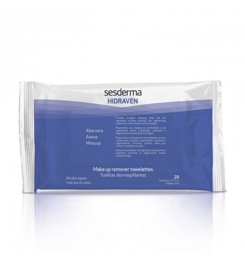 Sesderma Hidraven Make-Up Removal Towelettes / Салфетки для снятия макияжа, 20 шт