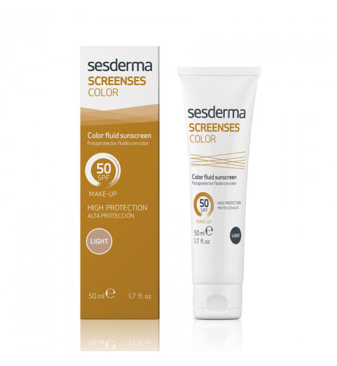 Sesderma Screenses Color Fluid Sunscreen SPF 50 Light / Средство солнцезащитное тональное SPF 50 (Светлый тон), 50 мл Sesderma Screenses Color Fluid Sunscreen SPF 50 Light / Средство солнцезащитное тональное SPF 50 (Светлый тон), 50 мл